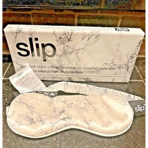 slip Pure Silk Sleep Mask: Black & White Marble New in Box